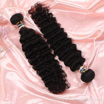 Virgen india cruda al por mayor 100% Remy Hair Extension Human Human Natural Hair Bundles Bundles Deep Weave 10A Vendor